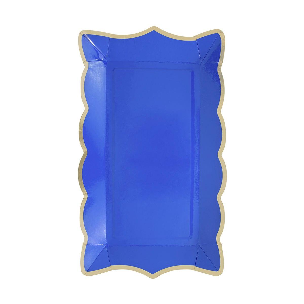YIWU SANDY PAPER PRODUCTS CO., LTD Everyday Entertaining Royal Blue Rectangular Trays, 9 Inches, 4 Count