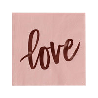 YIWU SANDY PAPER PRODUCTS CO., LTD Everyday Entertaining Soft Rose Gold Beverage Napkins, 16 Count
