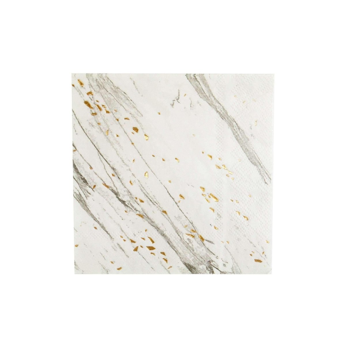 YIWU SANDY PAPER PRODUCTS CO., LTD Everyday Entertaining White Marble Beverage Napkins, 16 Count