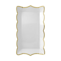 YIWU SANDY PAPER PRODUCTS CO., LTD Everyday Entertaining White Rectangular Trays, 9 Inches, 4 Count